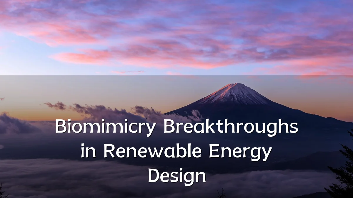 Biomimicry Breakthroughs in Renewable Energy Design