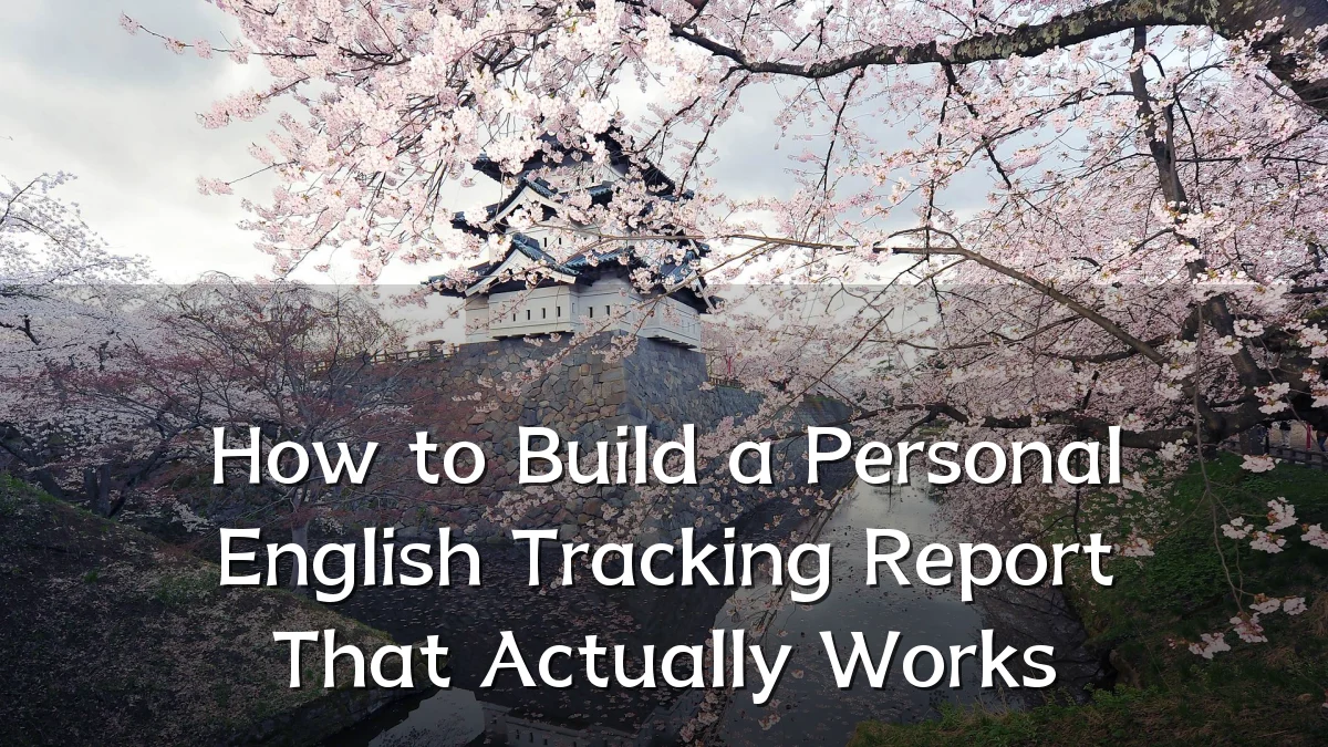 How to Build a Personal English Tracking Report That Actually Works