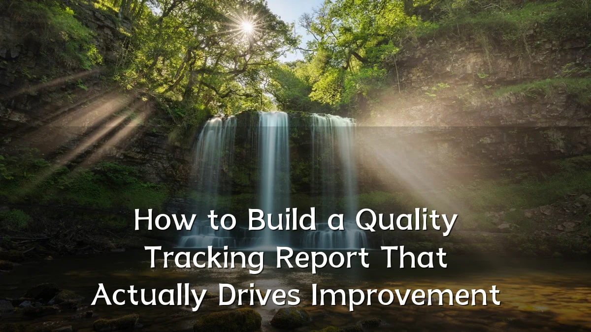 How to Build a Quality Tracking Report That Actually Drives Improvement