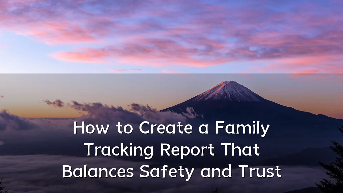 How to Create a Family Tracking Report That Balances Safety and Trust