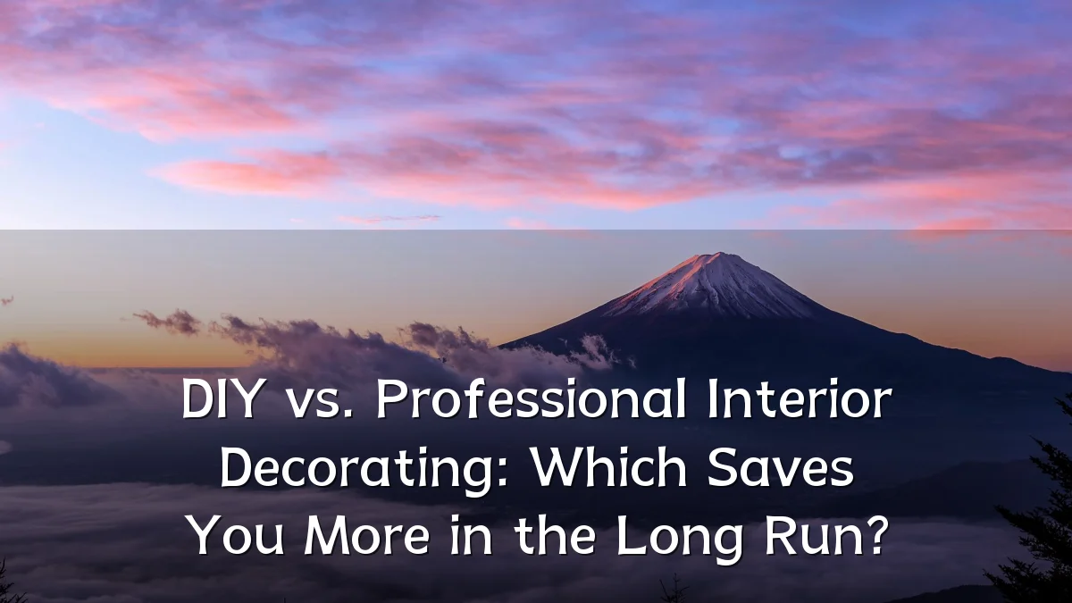 DIY vs. Professional Interior Decorating: Which Saves You More in the Long Run?