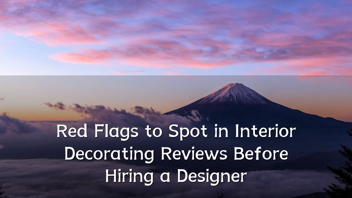 Red Flags to Spot in Interior Decorating Reviews Before Hiring a Designer