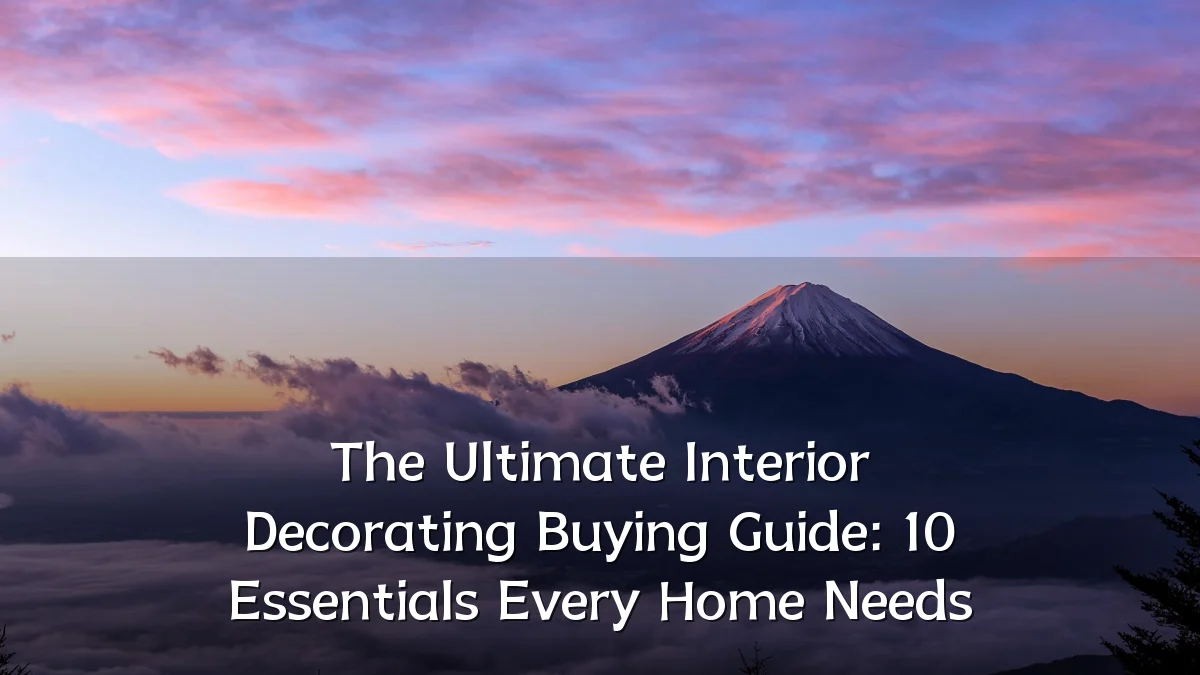 The Ultimate Interior Decorating Buying Guide: 10 Essentials Every Home Needs